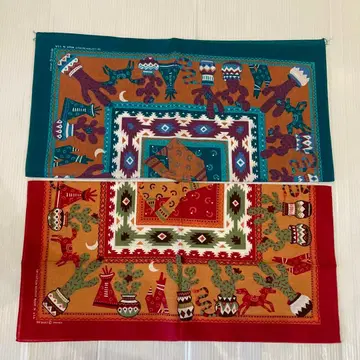 NOS 80s 네이티브 무늬 vintage 반다나 빈티지 USA 2점