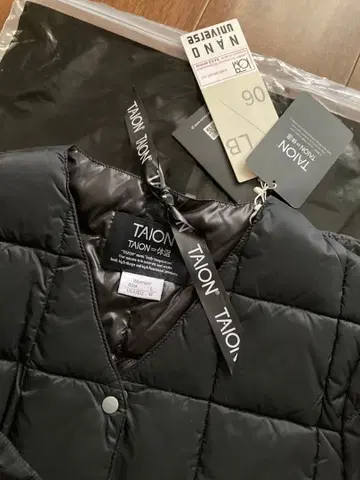 [ 택 포함 새상품 ] TION 이너 다운 블랙 여성용 L 타이온