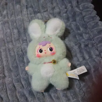 토끼 봉제 인형 민트 그린