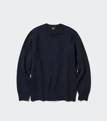 유니클로 워셔블 스트레치 밀라노 리브 크루넥 스웨터 긴팔