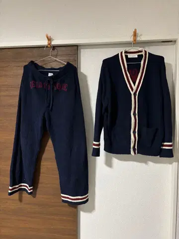 [ GELATO PIQUE ] 에어모코SHEEP 상하의 세트 네이비 L