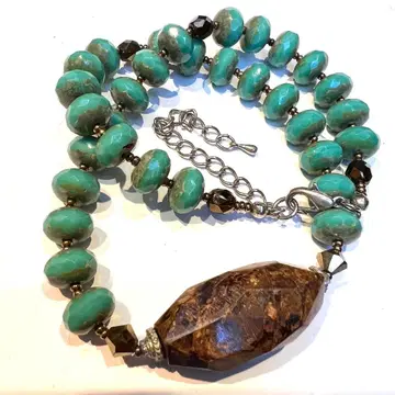 86 체코 유리 목걸이