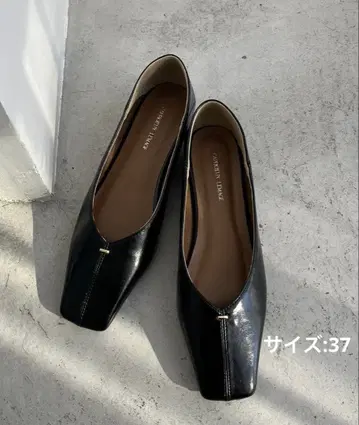 capricieux le'mage 스퀘어 스티치 플랫슈즈