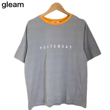 그림 린거풍 보더 여성용 블루 코튼 반팔 티셔츠