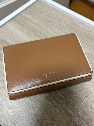 아네스 베 접이식 지갑 브라운