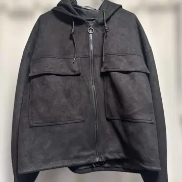 zara 페이크 스웨이드 자켓 지퍼 후드티 USA L 사이즈