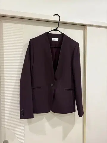 PLST 노카라 자켓 퍼플