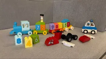 컬러풀 블록 기차 세트