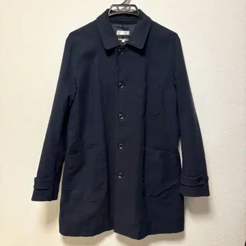TAUEOKIKUCHI 다케오 키쿠치 네이비 트렌치코트 버튼 포함