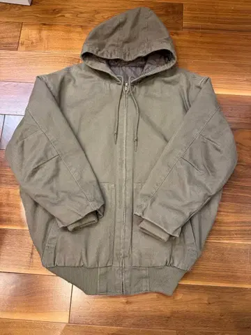 충전솜 풀 집업 후드티 블루종 카키