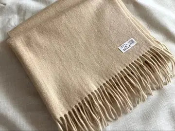 캐시미어 라이트 베이지 프린지 스톨