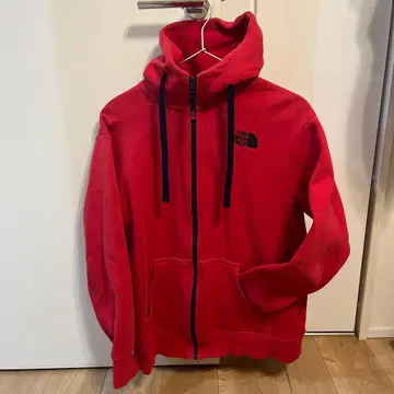THE NORTH FACE 레드 풀 집업 후드티 L