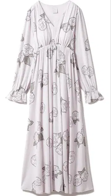 gelato pique 뮈샤와 동백꽃 롱 슬리브 드레스