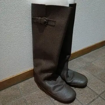 KOOS 다크 브라운 롱 부츠 가죽 사이즈 M 23cm~23.5cm