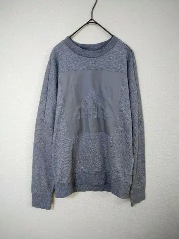 아디다스 맨투맨 여성용 M~L 그레이 색상 오버 사이즈 면 프린트