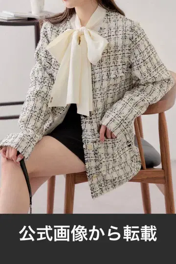 chico [신색 추가/2WAY] 트위드 프린지 SETUP 자켓