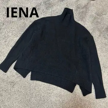 IENA 캐시미어 혼방 터틀 니트 블랙 프리 사이즈