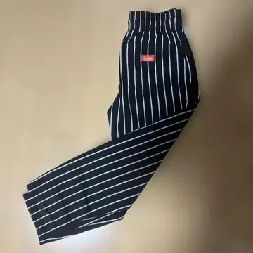 Cookman 스트라이프 와이드 팬츠 블랙과 화이트