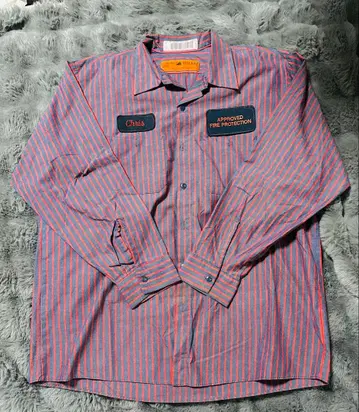 RED KAP 스트라이프 긴팔 셔츠 XL-RG