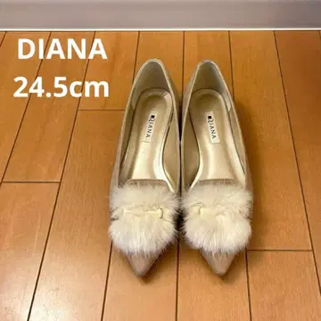 다이애나 스웨이드 펌프스 퍼 베이지 24.5