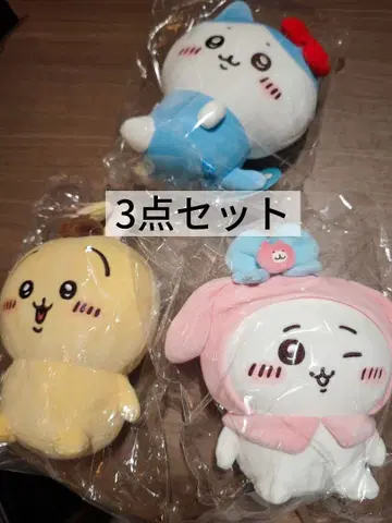 치이카와 (먼작귀) 산리오 캐릭터즈 봉제 인형 S 3개 세트