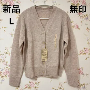 MUJI 워셔블 울 미들 게이지 V넥 가디건 새상품 미사용품