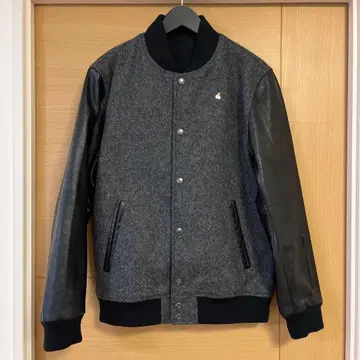 SOPHNET 울 가죽 바시티 자켓