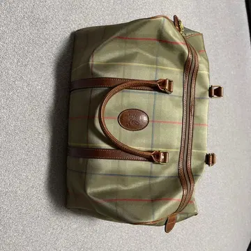 ACE Featherland 보스턴 백 체크 무늬 가죽 절개