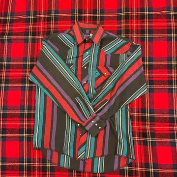 X'mas sale 80's Wrangler 스트라이프 웨스턴 셔츠