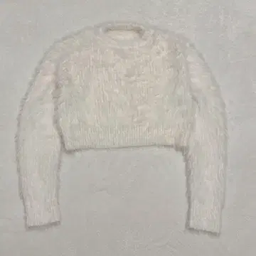 클리어 페더 니트 크롭 기장 짧은 Y2K 왕홍 발레코어 스웨터