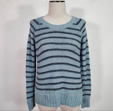 Abercrombie & Fitch 긴팔 스웨터 XS 스카이블루 보더