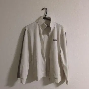 PUMA 화이트 집업 저리 L 사이즈