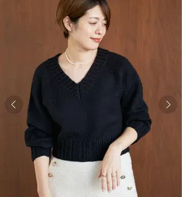 Plage SESIA 로우 게이지 V 풀오버 니트
