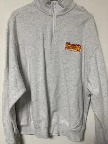 THRASHER 그레이 지퍼 맨투맨