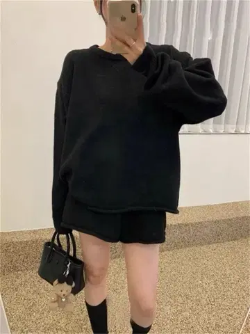 셋업 니트 블랙