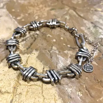 하드웨어 실버 925 팔찌 체인 실버 빈티지