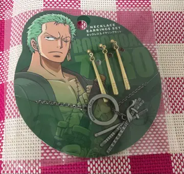 ONE PIECE 조로 목걸이 귀찌 세트