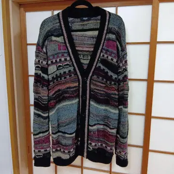 glamb 멀티 컬러 스트라이프 니트 가디건