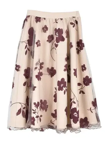 [택 포함 미사용 새상품] An MILLE 쉬폰 플라워 SK