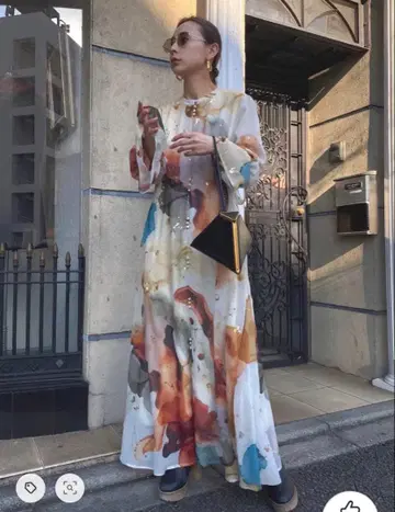 AMERI 완판템 UNDRESSED AMELIA INK ART DRESS