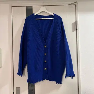 MOUSSY 블루 버튼 가디건 F