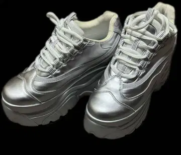 DMTR 경량 통굽 밑창 레이스업 스니커즈 여성용 실버 LL