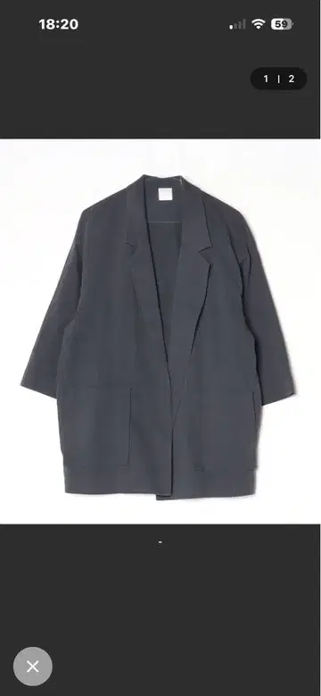 cityshop 다크 그레이 테일러드 자켓 칠부