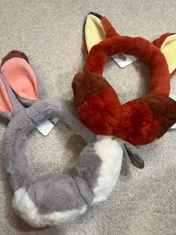 새상품 주토피아 닉 주디 상하이 디즈니 머리띠 귀도리