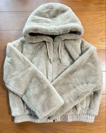 ZARA 인조 모피 후디 자켓