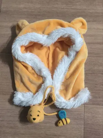 디즈니랜드 푸우 귀달이 플리스 모자