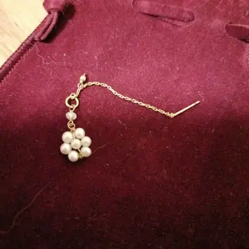 아메리칸 귀걸이 한쪽 진주 k10 에테