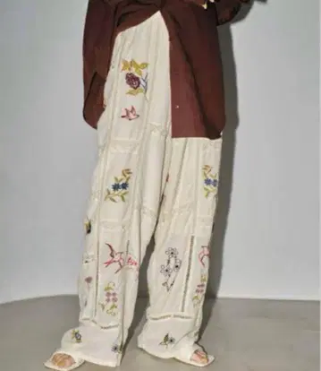 TODAYFUL Embroidery Patchwork Trousers