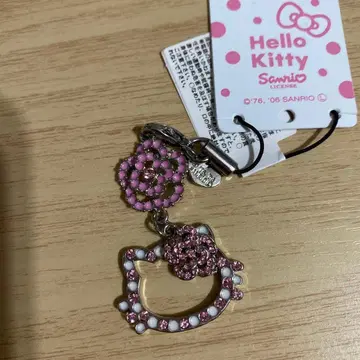 [ 미사용 ] 헬로키티 스트랩 핑크 반짝반짝 2006년