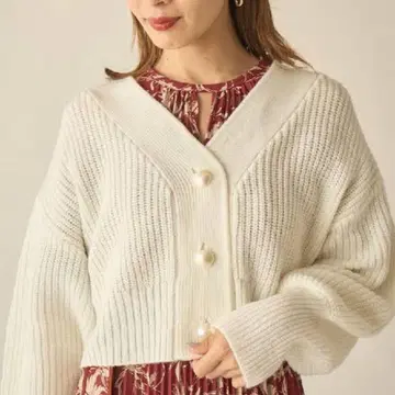 스나이델 펄 버튼 돌먼 가디건
